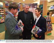 4 December 2002; Ordnance Survey Ireland (OSI), official maps supplier to the Games, has produced a limited edition commemorative Guide for the 2003 Special Olympics World Summer Games which contains the definitive information required to navigate Dublin during the Games, available from Eason & Son Ltd and all good book stores nationwide priced Û25. All profits from this publication will be donated to the 2003 Special Olympics World Summer Games. Pictured at the launch are, Richard Kirwan, CEO of Ordnance Survey Ireland (OSI), left, Malachy McVeigh, Ordnance Survey Ireland from Armagh, and Rita Lawlor, Special Olympics athlete and 2003 Special Olympics World Games Board Member. Picture credit; Brendan Moran / SPORTSFILE
