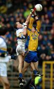 1 December 2002; Pascal Canavan, Errigal Ciaran, contests a high ball with Tom Brewster, Enniskillen. Errigal Ciaran v Enniskillen, Ulster Club Football Final, St. Tighearnachs Park, Clones, Co. Monaghan. Picture credit; Damien Eagers / SPORTSFILE *EDI*