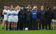 1 December 2002; The Errigal Ciaran team and mentors stand for the National Anthem. Errigal Ciaran v Enniskillen, Ulster Club Football Final, St. Tighearnachs Park, Clones, Co. Monaghan. Picture credit; Damien Eagers / SPORTSFILE *EDI*