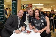 13 September 2012; Former Liverpool FC manager Rafa Benitez had a signing session for his book, Champions League Dreams, which is available from Eason stores nationwide and from easons.com. Benitez is pictured with Celine and Alan Merrigan, from Ballymun, Dublin. Rafa Benitez Book Signing, Easons, O'Connell Street, Dublin. Picture credit: Brian Lawless / SPORTSFILE