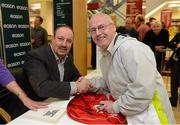 13 September 2012; Former Liverpool FC manager Rafa Benitez had a signing session for his book, Champions League Dreams, which is available from Eason stores nationwide and from easons.com. Benitez is pictured with Paul Brennan, from Tallaght, Dublin. Rafa Benitez Book Signing, Easons, O'Connell Street, Dublin. Picture credit: Brian Lawless / SPORTSFILE