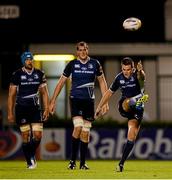 15 September 2012; Leinster players, from right, Jonathan Sexton, Devin Toner and Kevin McLaughlin. Celtic League 2012/13, Round 3, Benetton Treviso v Leinster, Stadio Mongio, Treviso, Italy. Picture credit: Stephen McCarthy / SPORTSFILE