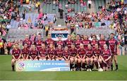 16 September 2012; The Galway squad. All-Ireland Intermediate Camogie Championship Final, Derry v Galway, Croke Park, Dublin. Picture credit: David Maher / SPORTSFILE