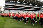 16 September 2012; A general view of the parade of U14 Development Squads at Cork v Wexford, All-Ireland Senior Camogie Championship Final, Croke Park, Dublin. Picture credit: David Maher / SPORTSFILE