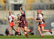16 September 2012; Emma Kilkelly, Galway, in action against Grainne McGoldrick, Derry. All-Ireland Intermediate Camogie Championship Final, Derry v Galway, Croke Park, Dublin. Photo by Sportsfile