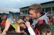 14 September 2012; Mayo's Aidan O'Shea sign autographs during an open supporters night ahead of their side's GAA Football All-Ireland Senior Championship Final game against Donegal on Sunday 23rd September. Mayo Open Training Night, Elverys MacHale Park, Castlebar, Co. Mayo. Picture credit: Pat Murphy / SPORTSFILE