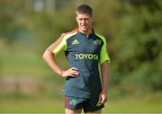 18 September 2012; Munster's Ronan O'Gara during squad training ahead of their side's Celtic League, Round 4, match against Newport Gwent Dragons on Saturday. Cork Institute of Technology, Bishopstown, Cork. Picture credit: Diarmuid Greene / SPORTSFILE