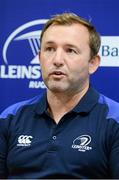 20 September 2012; Leinster skills and kicking coach Richie Murphy during a press conference ahead of their side's Celtic League 2012/13, Round 4, match against Edinburgh on Saturday. Leinster Rugby Press Conference, Leinster Rugby Offices, UCD, Belfield, Dublin. Picture credit: Stephen McCarthy / SPORTSFILE