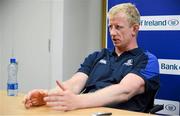 20 September 2012; Leinster's Leo Cullen during a press conference ahead of their side's Celtic League 2012/13, Round 4, match against Edinburgh on Saturday. Leinster Rugby Press Conference, Leinster Rugby Offices, UCD, Belfield, Dublin. Picture credit: Stephen McCarthy / SPORTSFILE