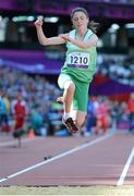 31 August 2012; Ireland's Heather Jameson, from Garristown, Dublin, competes in the long jump - T37 final. Jameson jumped a new personal best while finishing 7th in the event overall. London 2012 Paralympic Games, Athletics, Olympic Stadium, Olympic Park, Stratford, London, England. Picture credit: Brian Lawless / SPORTSFILE