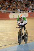 31 August 2012; Ireland's Colin Lynch, from Macclesfield, England, competes in the men's individual C2 pursuit bronze medal final. London 2012 Paralympic Games, Cycling, Velodrome, Olympic Park, Stratford, London, England. Picture credit: Brian Lawless / SPORTSFILE