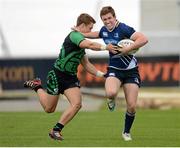 21 September 2012; Rory O'Loughlin, Leinster, is tackled by Alex O'Meara, Connacht. Under 20 Interprovincial, Connacht v Leinster, Sportsground, Galway. Picture credit: Stephen McCarthy / SPORTSFILE
