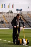 23 September 2012; Stuart Wilson, Pitch manager at Croke park, lines the pitch ahead of the games. GAA Football All-Ireland Senior Championship Final, Donegal v Mayo, Croke Park, Dublin. Picture credit: David Maher / SPORTSFILE