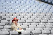 23 September 2012; A Mayo supporter on the phone before the games. Supporters at GAA Football All-Ireland Championship Finals, Croke Park, Dublin. Picture credit: Pat Murphy / SPORTSFILE