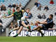 23 September 2012; Fiachra Ward, Meath, has his shot saved by Dublin goalkeeper Lorcan Molloy. Electric Ireland GAA Football All-Ireland Minor Championship Final, Dublin v Meath, Croke Park, Dublin. Picture credit: David Maher / SPORTSFILE