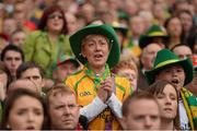 23 September 2012; A Donegal supporter during the second half of the game. Supporters at GAA Football All-Ireland Championship Finals, Croke Park, Dublin. Picture credit: Pat Murphy / SPORTSFILE