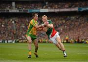 23 September 2012; Richie Feeney, Mayo, in action against David Walsh, Donegal. GAA Football All-Ireland Senior Championship Final, Donegal v Mayo, Croke Park, Dublin. Picture credit: Stephen McCarthy / SPORTSFILE