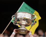 23 September 2012; Donegal players lifts the Sam Maguire Cup. GAA Football All-Ireland Senior Championship Final, Donegal v Mayo, Croke Park, Dublin. Picture credit: Stephen McCarthy / SPORTSFILE