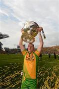 23 September 2012; Donegal's Colm McFadden celebrates with the Sam Maguire Cup after the game. GAA Football All-Ireland Senior Championship Final, Donegal v Mayo, Croke Park, Dublin. Picture credit: Ray McManus / SPORTSFILE