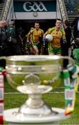 23 September 2012; Michael Murphy, Donegal captain, runs out for the start of the game. GAA Football All-Ireland Senior Championship Final, Donegal v Mayo, Croke Park, Dublin. Picture credit: David Maher / SPORTSFILE