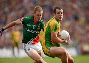 23 September 2012; Michael Murphy, Donegal, in action against Kevin Keane, Mayo. GAA Football All-Ireland Senior Championship Final, Donegal v Mayo, Croke Park, Dublin. Picture credit: Oliver McVeigh / SPORTSFILE