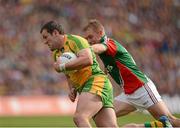 23 September 2012; Michael Murphy, Donegal, in action against Kevin Keane, Mayo. GAA Football All-Ireland Senior Championship Final, Donegal v Mayo, Croke Park, Dublin. Picture credit: Oliver McVeigh / SPORTSFILE