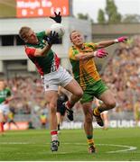 23 September 2012; Kevin Keane, Mayo, in action against Colm McFadden, Donegal. GAA Football All-Ireland Senior Championship Final, Donegal v Mayo, Croke Park, Dublin. Photo by Sportsfile