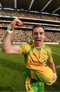 23 September 2012; Karl Lacey, Donegal, cheers after collecting the match ball. GAA Football All-Ireland Senior Championship Final, Donegal v Mayo, Croke Park, Dublin. Picture credit: Ray McManus / SPORTSFILE