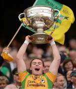 23 September 2012; Dermot Molloy, Donegal, lifts the Sam Maguire Cup. GAA Football All-Ireland Senior Championship Final, Donegal v Mayo, Croke Park, Dublin. Picture credit: Stephen McCarthy / SPORTSFILE