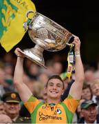 23 September 2012; Leo McLoone, Donegal, lifts the Sam Maguire Cup. GAA Football All-Ireland Senior Championship Final, Donegal v Mayo, Croke Park, Dublin. Picture credit: Stephen McCarthy / SPORTSFILE