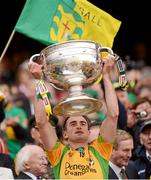 23 September 2012; David Walsh, Donegal, lifts the Sam Maguire Cup. GAA Football All-Ireland Senior Championship Final, Donegal v Mayo, Croke Park, Dublin. Picture credit: Stephen McCarthy / SPORTSFILE