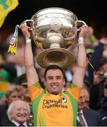 23 September 2012; Karl Lacey, Donegal, lifts the Sam Maguire Cup. GAA Football All-Ireland Senior Championship Final, Donegal v Mayo, Croke Park, Dublin. Picture credit: Stephen McCarthy / SPORTSFILE