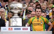 23 September 2012; Donegal captain Michael Murphy before being presented with the Sam Maguire Cup. GAA Football All-Ireland Senior Championship Final, Donegal v Mayo, Croke Park, Dublin. Picture credit: Stephen McCarthy / SPORTSFILE