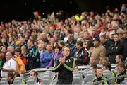 23 September 2012; Injured Mayo captain Andy Moran watches on from the substitutes bench. GAA Football All-Ireland Senior Championship Final, Donegal v Mayo, Croke Park, Dublin. Picture credit: Stephen McCarthy / SPORTSFILE