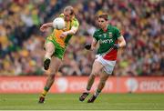 23 September 2012; Neil Gallagher, Donegal, in action against Lee Keegan, Mayo. GAA Football All-Ireland Senior Championship Final, Donegal v Mayo, Croke Park, Dublin. Picture credit: Stephen McCarthy / SPORTSFILE