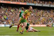 23 September 2012; Colm McFadden, Donegal, celebrates after scoring his side's second goal. GAA Football All-Ireland Senior Championship Final, Donegal v Mayo, Croke Park, Dublin. Picture credit: Stephen McCarthy / SPORTSFILE