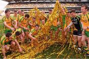 23 September 2012; Donegal players celebrate at the end of the game. GAA Football All-Ireland Senior Championship Final, Donegal v Mayo, Croke Park, Dublin. Picture credit: David Maher / SPORTSFILE