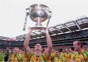 23 September 2012; Colm McFadden, Donegal, celebrates with the Sam Maguire Cup. GAA Football All-Ireland Senior Championship Final, Donegal v Mayo, Croke Park, Dublin. Picture credit: David Maher / SPORTSFILE