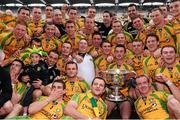 23 September 2012; Donegal players and backroom staff celebrate with the Sam Maguire Cup. GAA Football All-Ireland Senior Championship Final, Donegal v Mayo, Croke Park, Dublin. Picture credit: David Maher / SPORTSFILE