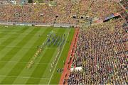 23 September 2012; The Donegal and Mayo teams march behind the Artane Band during the pre-match parade. GAA Football All-Ireland Senior Championship Final, Donegal v Mayo, Croke Park, Dublin. Picture credit: Brendan Moran / SPORTSFILE