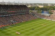 23 September 2012; The Donegal and Mayo teams stand for a minute's silence in memory of the late Barbara O'Neill, sister of Uachtarán CLG Liam Ó Néill, Fermanagh and Lisnaskea player Brian Óg Maguire and Donegal supporter Andrew Duffy, of Termon GAA club, Co. Donegal. GAA Football All-Ireland Senior Championship Final, Donegal v Mayo, Croke Park, Dublin. Picture credit: Brendan Moran / SPORTSFILE