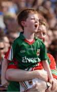 2 September 2012; A young Mayo supporter during the game. GAA Football All-Ireland Senior Championship Semi-Final, Dublin v Mayo, Croke Park, Dublin. Picture credit: Ray McManus / SPORTSFILE