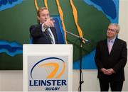 26 September 2012; In attendance at the official opening of the new offices of Leinster Rugby are An Taoiseach Enda Kenny T.D. and UCD President Dr Hugh Brady. Leinster Rugby, UCD, Belfield, Dublin. Picture credit: Matt Browne / SPORTSFILE