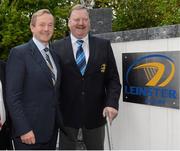 26 September 2012; An Taoiseach Enda Kenny T.D. with the President of Leinster Rugby Ben Gormley on his arrival to the new offices of  Leinster Rugby at UCD, Belfield, Dublin. Picture credit: Matt Browne / SPORTSFILE