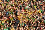 23 September 2012; Donegal and Mayo supporters watch the game. Supporters at GAA Football All-Ireland Championship Finals, Croke Park, Dublin. Picture credit: Ray McManus / SPORTSFILE