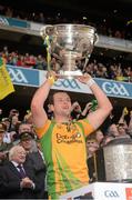 23 September 2012; Michael Murphy, Donegal, lifts the Sam Maguire Cup. GAA Football All-Ireland Senior Championship Final, Donegal v Mayo, Croke Park, Dublin. Picture credit: Ray McManus / SPORTSFILE