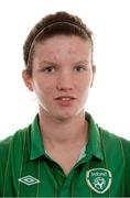 27 September 2012; Megan Kelleher, Republic of Ireland. Republic of Ireland Women's U17 Squad Photos, AUL Complex, Clonshaugh, Dublin. Picture credit: Matt Browne / SPORTSFILE