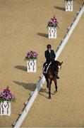 4 September 2012; Ireland's James Dwyer, from Mooncoin, Co. Kilkenny, on Orlando, competes in the dressage individual freestyle test - Grade IV. London 2012 Paralympic Games, Equestrian, Greenwich Park, Greenwich, London, England. Picture credit: Brian Lawless / SPORTSFILE
