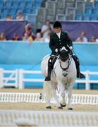 4 September 2012; Ireland's Geraldine Savage, from Dublin, on Blues Tip Top Too, competes in the dressage individual freestyle test - Grade Ia. London 2012 Paralympic Games, Equestrian, Greenwich Park, Greenwich, London, England. Picture credit: Brian Lawless / SPORTSFILE