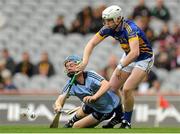 30 September 2012; Oisin O'Rorke, Dublin, in action against Michael Breen, Tipperary. Electric Ireland GAA Hurling All-Ireland Minor Championship Final Replay, Dublin v Tipperary, Croke Park, Dublin. Picture credit: Pat Murphy / SPORTSFILE